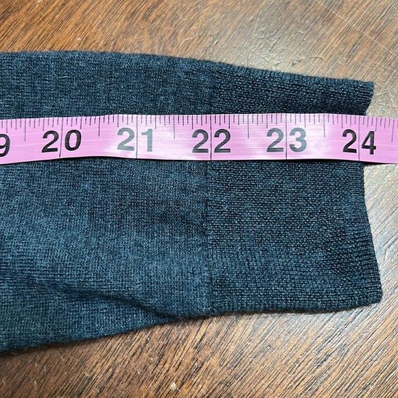 Black Brown Blue 100% Merino Wool 1/4 Zip Pull Over Long Sleeve Sweater Sz M EUC - Picture 10 of 10